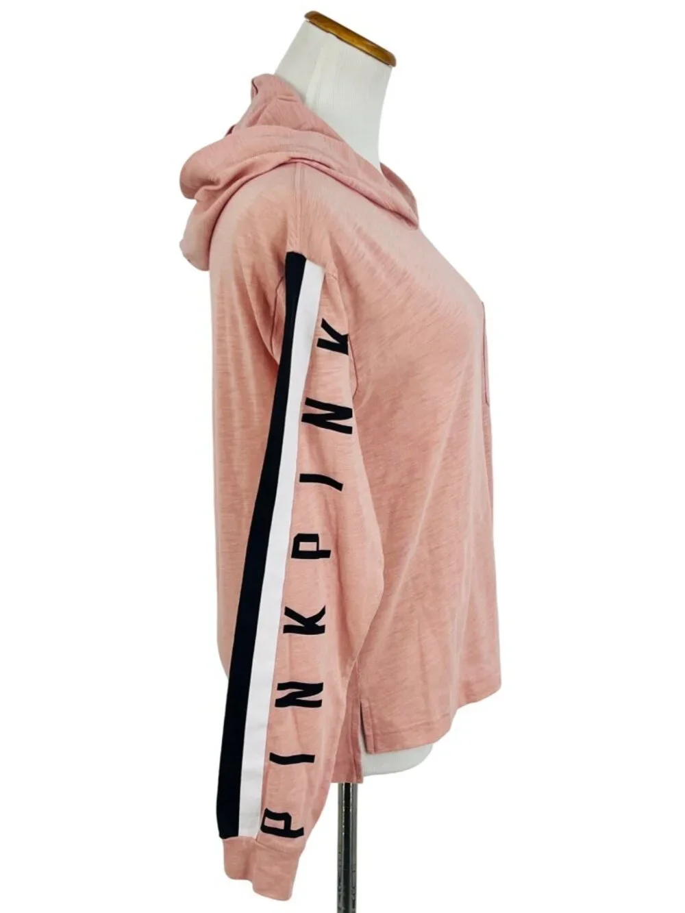 Victoria’s Secret PINK Hooded Blush Logo Top | Athleisure Y2K10s Tumblr Athletic - Picture 5 of 12
